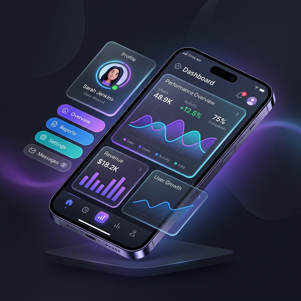 UI/UX Design 3D interface